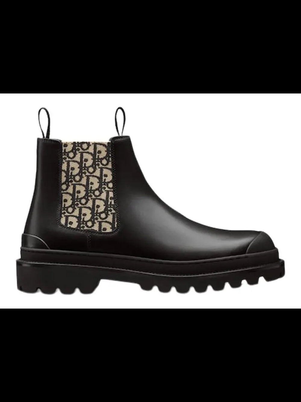 NWB Dior Explorer Chelsea Boot Black Beige Black Dior Oblique Motif SIZE 41